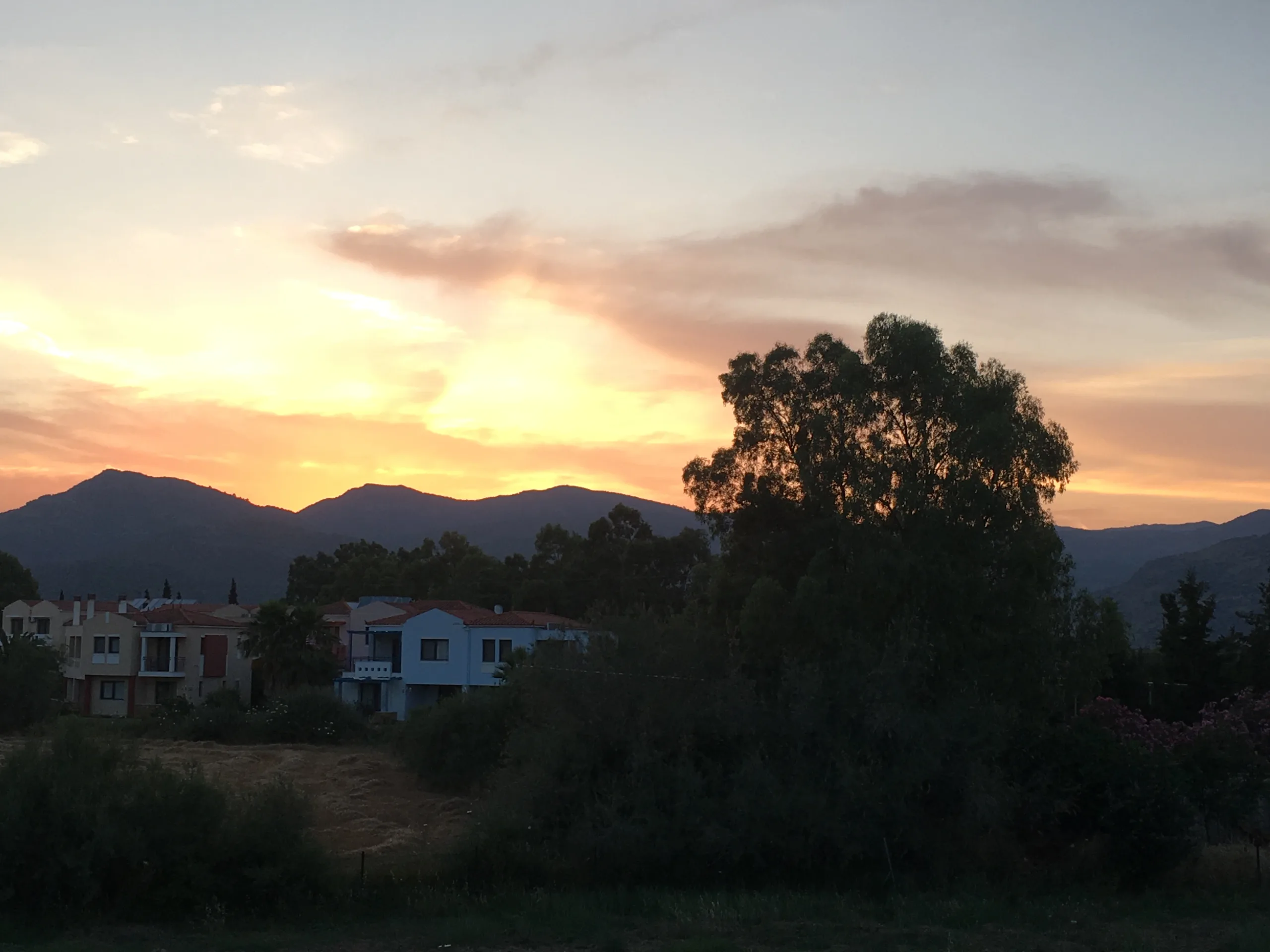 Apus de soare in Skala Kalloni